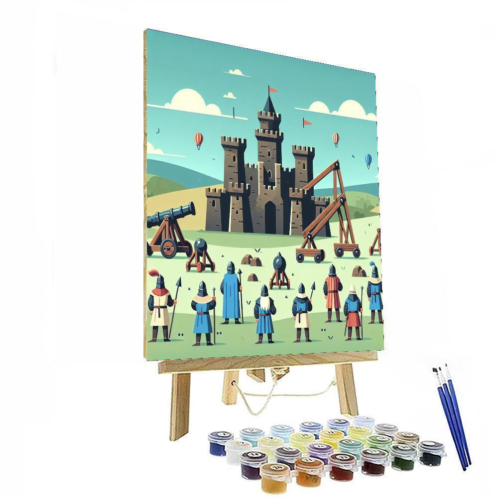 Castle Siege Challenge Paint By Numbers Art