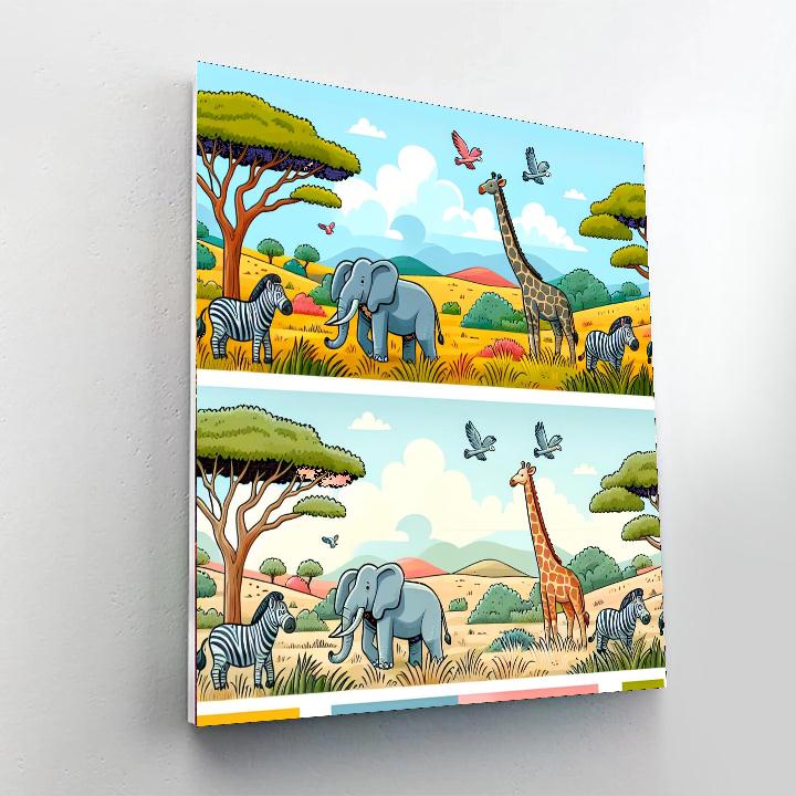 Safari On The Savannah Painting Number Kit