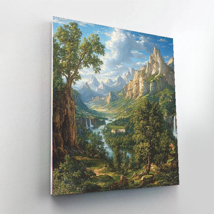 Thomas Cole Inspired Enchanting Wilderness  Paint By Numbers Kits