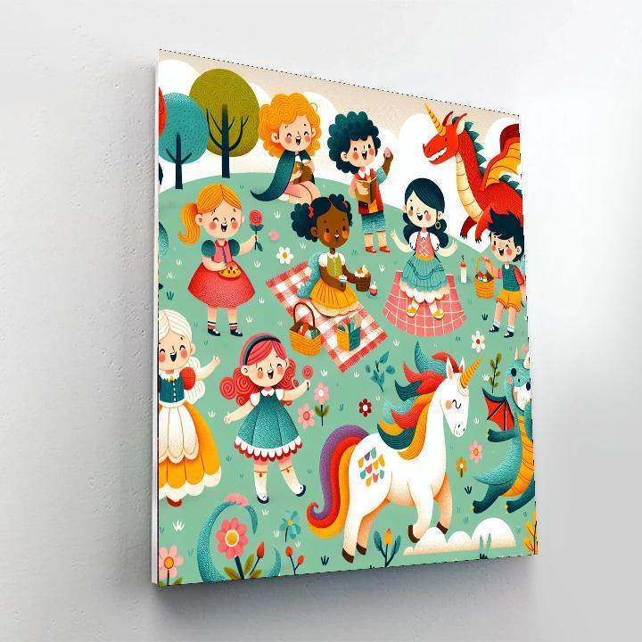 Fantasy Friendship Land Paint By Color