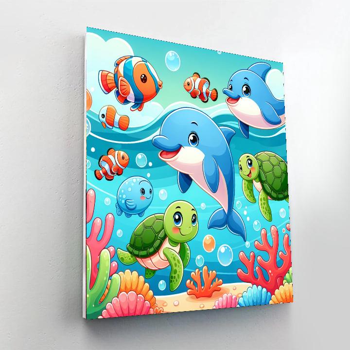 Friendly Ocean Life Numbered Painting Kits
