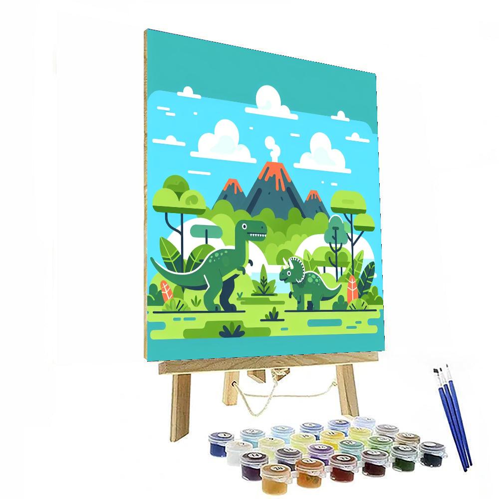Jurassic Dino Park Paint By Number
