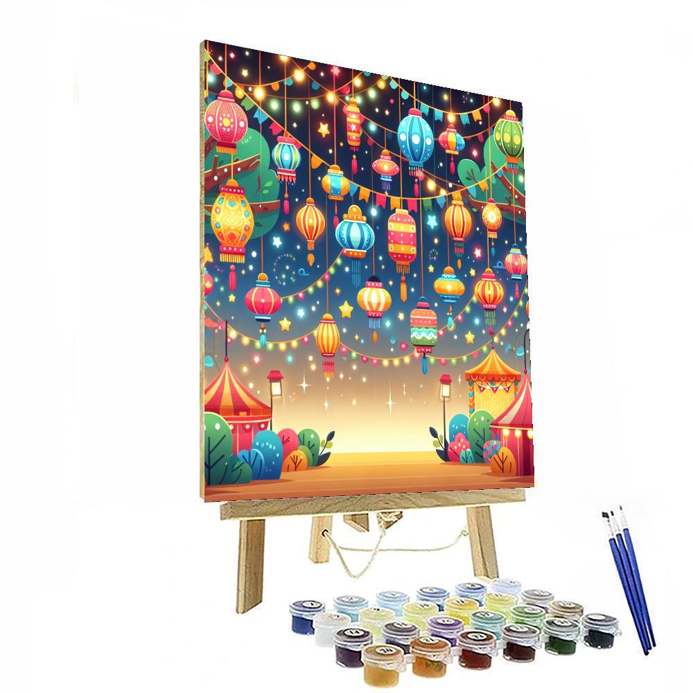 Bright Festival Lights Numbered Painting Kits