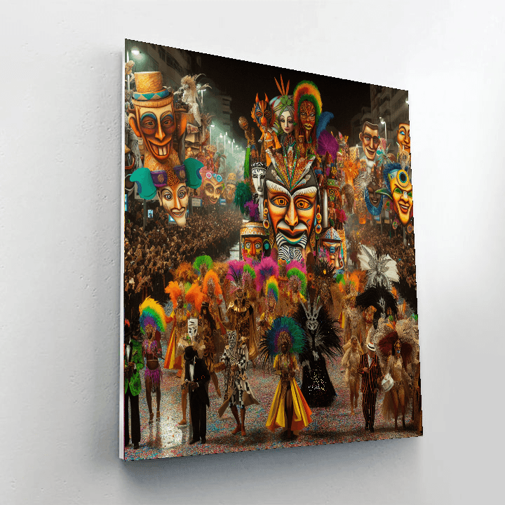 Carnival Of Santa Cruz De Tenerife - Canary Islands, Spain Paint By Color