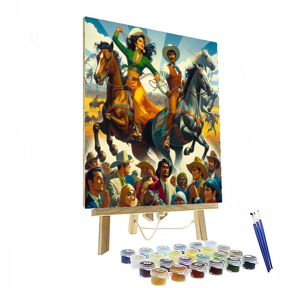 Wild West Rodeo Fun DIY Paint By Numbers