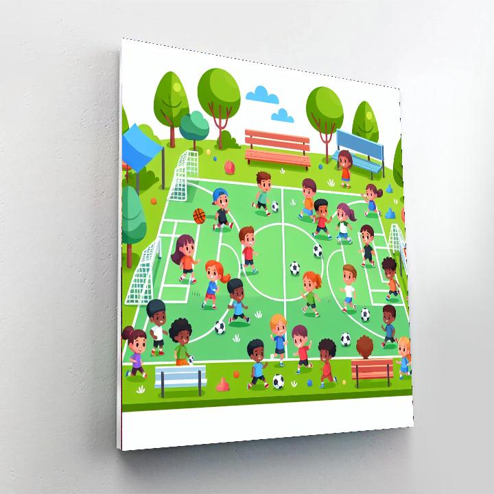 Vibrant Sports Day Paint By Numbers Kits
