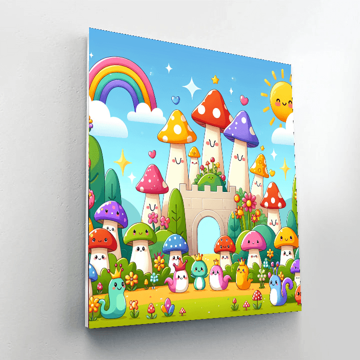 Sunny Mushroom Kingdom Paint By Numbers