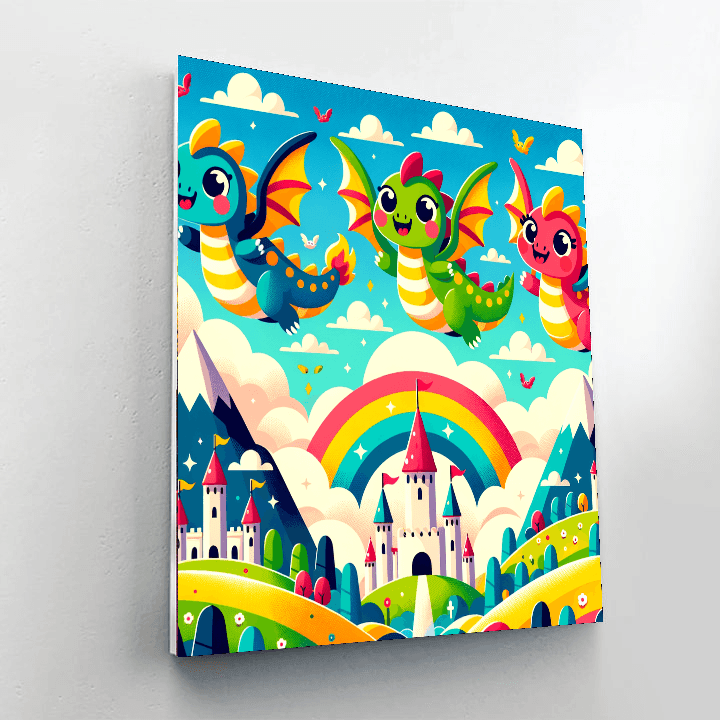 Mystical Dragon Land Number Painting