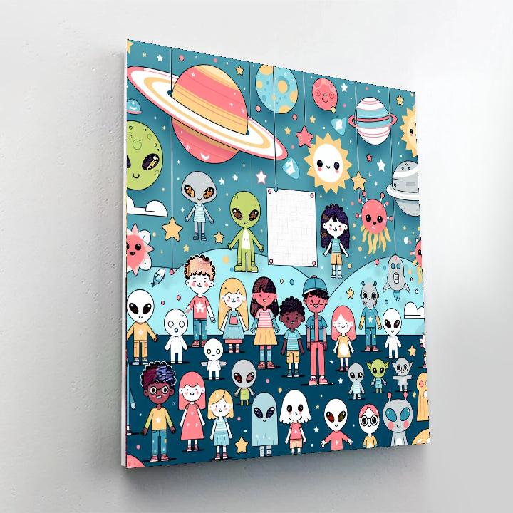 Grand Galactic Gala Number Painting