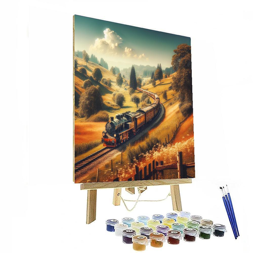 Historic Steam Locomotive Painting By Numbers Kit