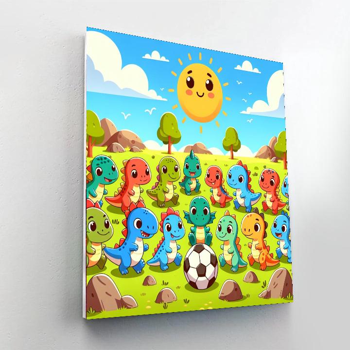 Super Cool Dinosaurs Paint By Numbers Art