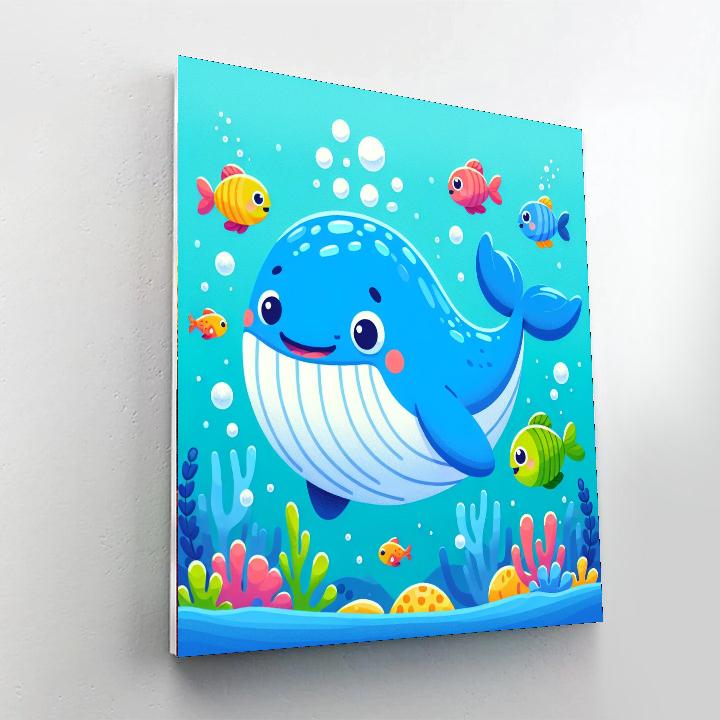 Majestic Whale Adventure Painting Number Kit