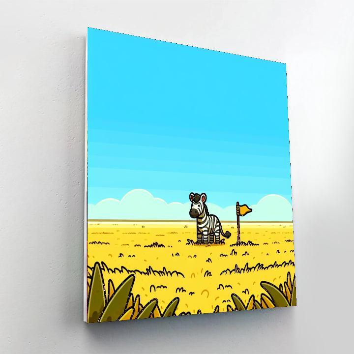 Safari Zebra Explorer Number Painting