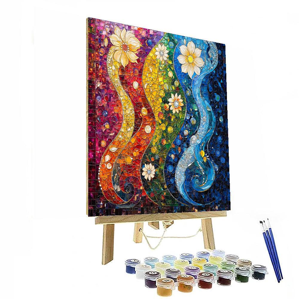 Gustav Klimt Inspired Essence Of The Elements  Paint By Numbers Art