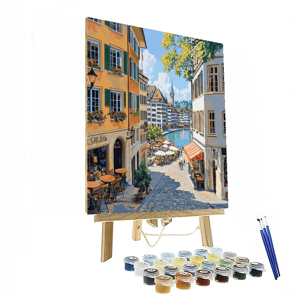 Zurich's Old Town - DIY Painting By Numbers Kit - Artistry Rack