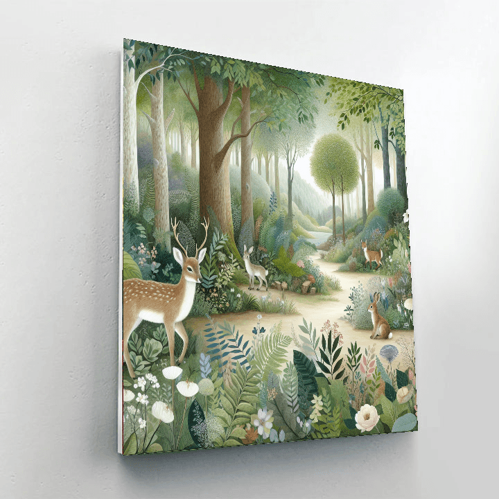 Charming Woodland Escape Painting Number Kit