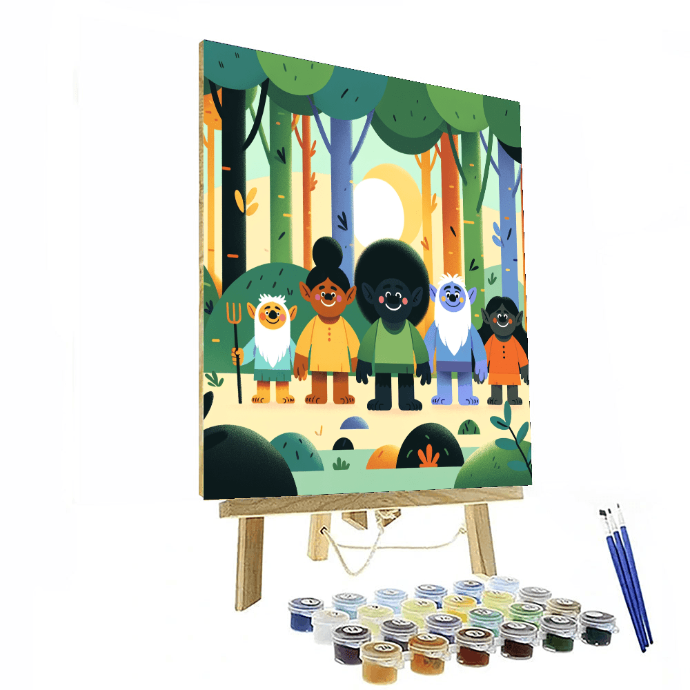 Friendly Troll’s Forest Paint By Numbers Art