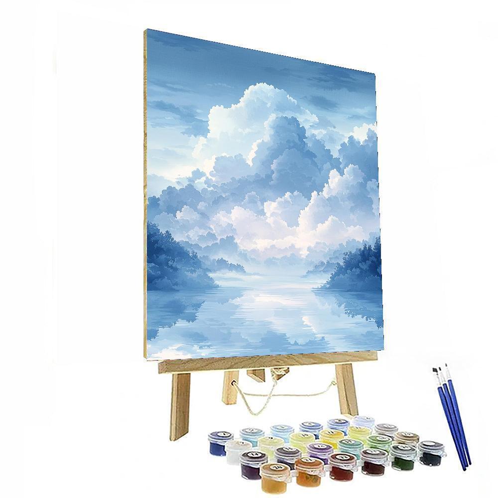 Hiroshige Inspired Celestial Clouds  Paint By Numbers Kits