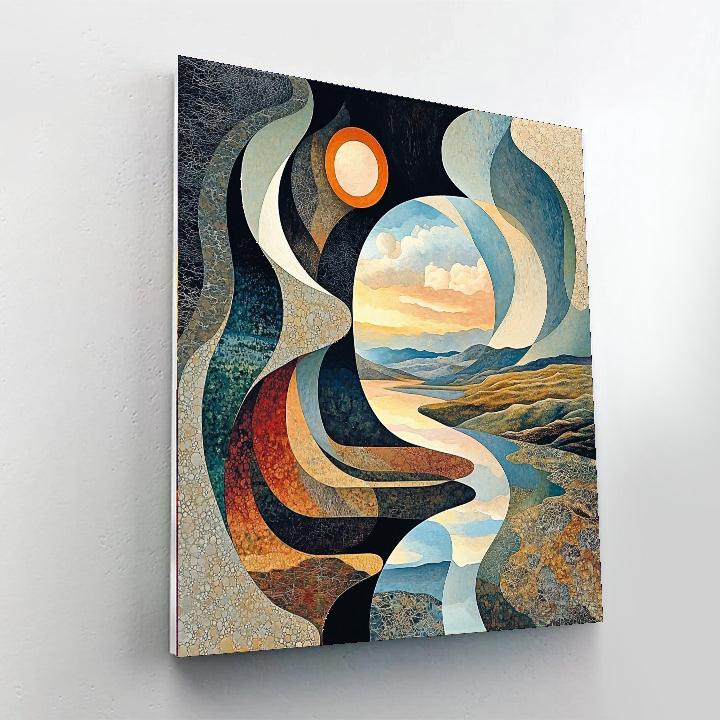 Max Ernst Inspired Fragmented Reflections  Paint By Numbers Art