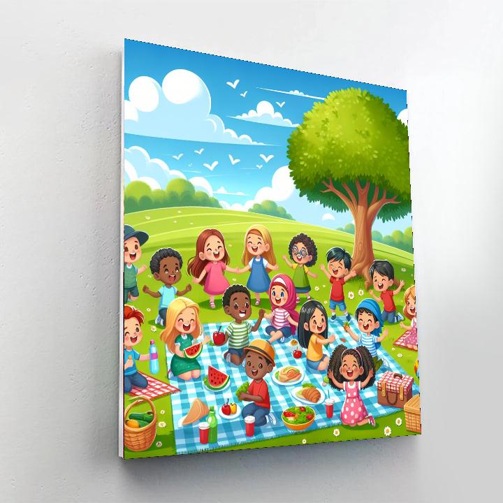 Sunshine Picnic Party DIY Paint By Numbers