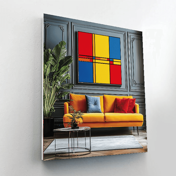 Piet Mondrian Inspired Avant-garde Patterns  Paint By Numbers