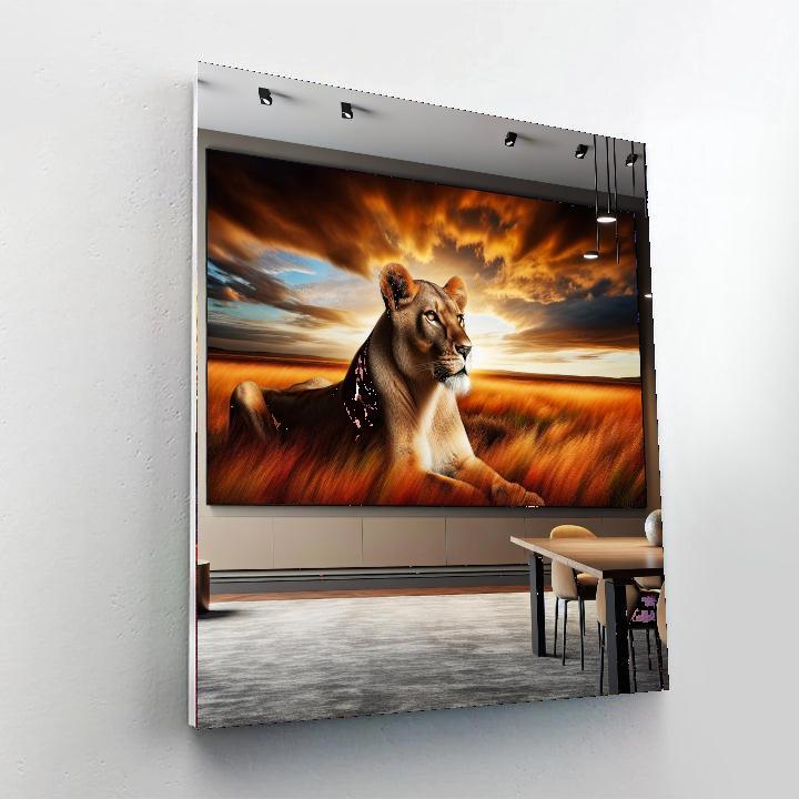 Majestic Lioness Number Painting