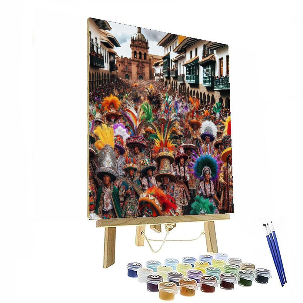 Feathered Hats Festival - Cuzco, Peru Number Painting