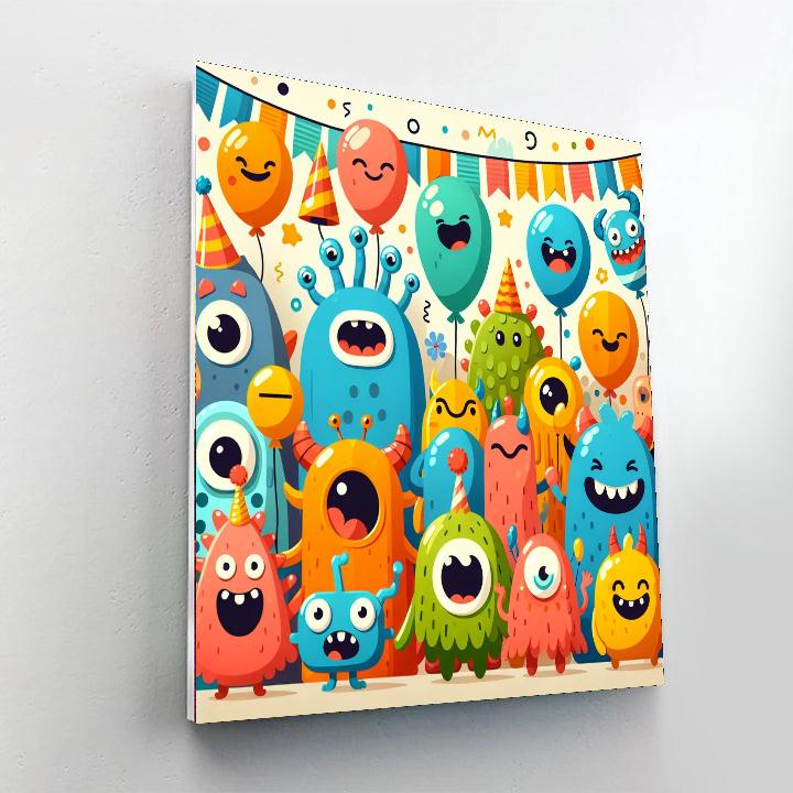 Friendly Monsters Parade Paint By Number
