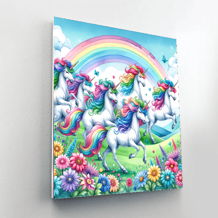 Galloping Unicorns Paint By Numbers