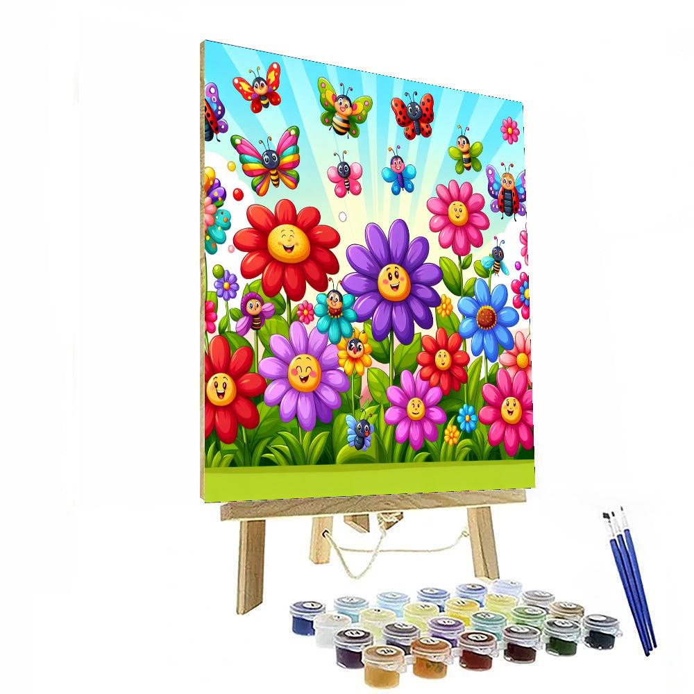 Cheerful Spring Garden Paint By Numbers Art