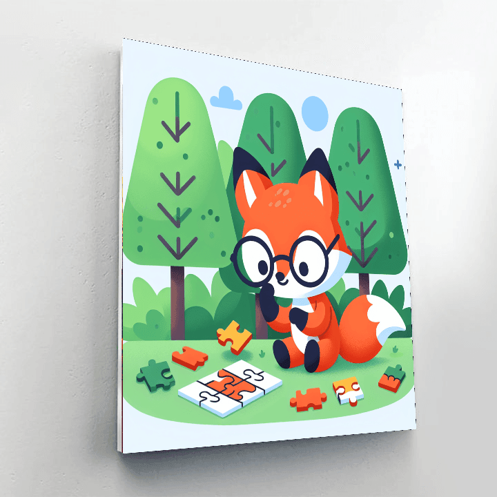 Clever Fox Puzzle Painting Number Kit