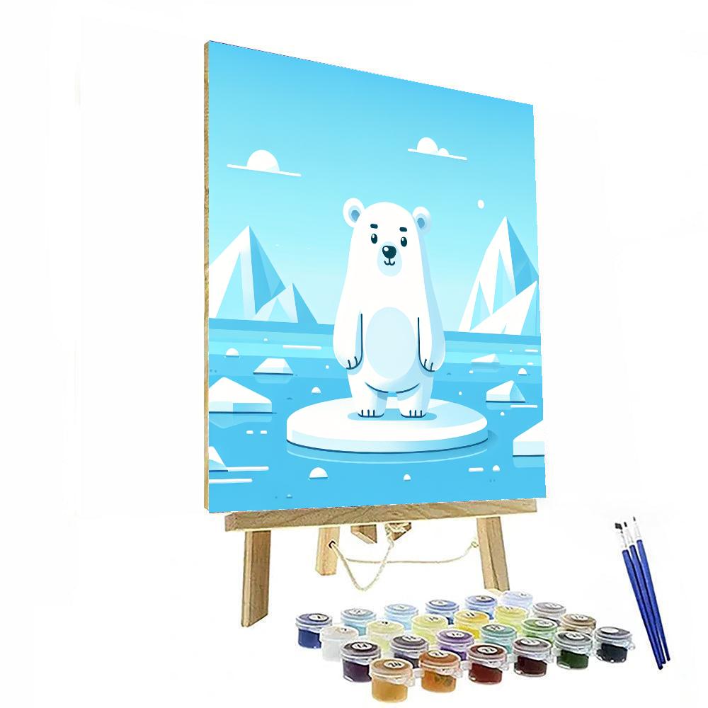 Brave Polar Bear Expedition Paint By Numbers Art