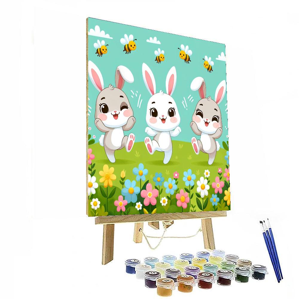 Bouncing Bunny Boogie Number Painting