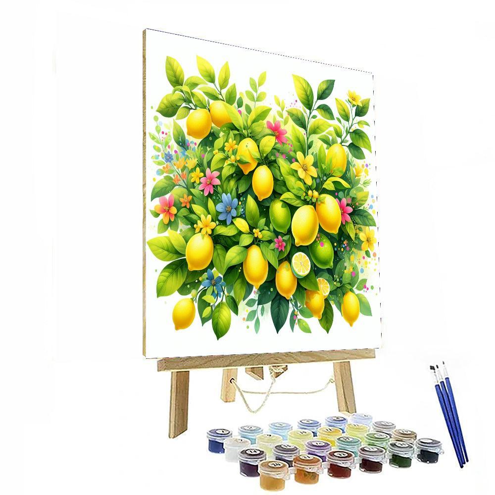 Sunny Lemon Grove Painting By Numbers Kit
