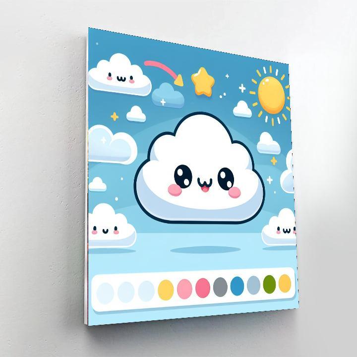 Charming Cloud DIY Paint By Numbers