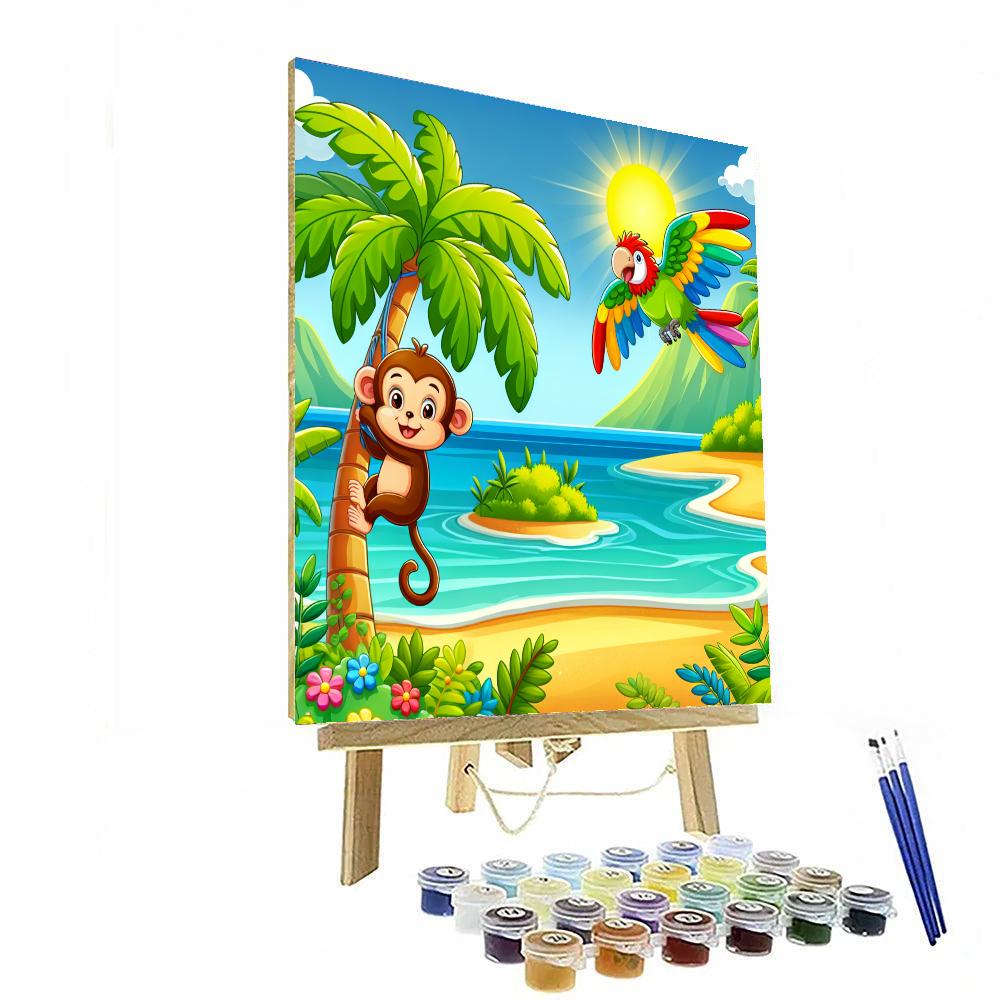 Tropical Island Escape Adventure Numbered Painting Kits