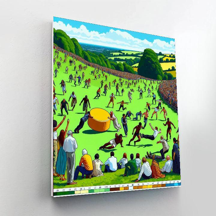 Cheese Rolling At Cooper's Hill - Uk Paint By Numbers Kits