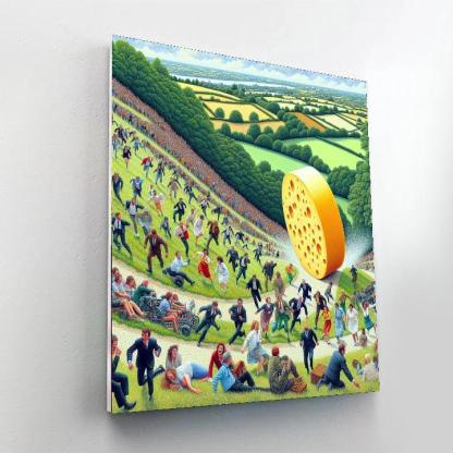 Cooper's Hill Cheese-rolling - Gloucestershire Numbered Painting Kits