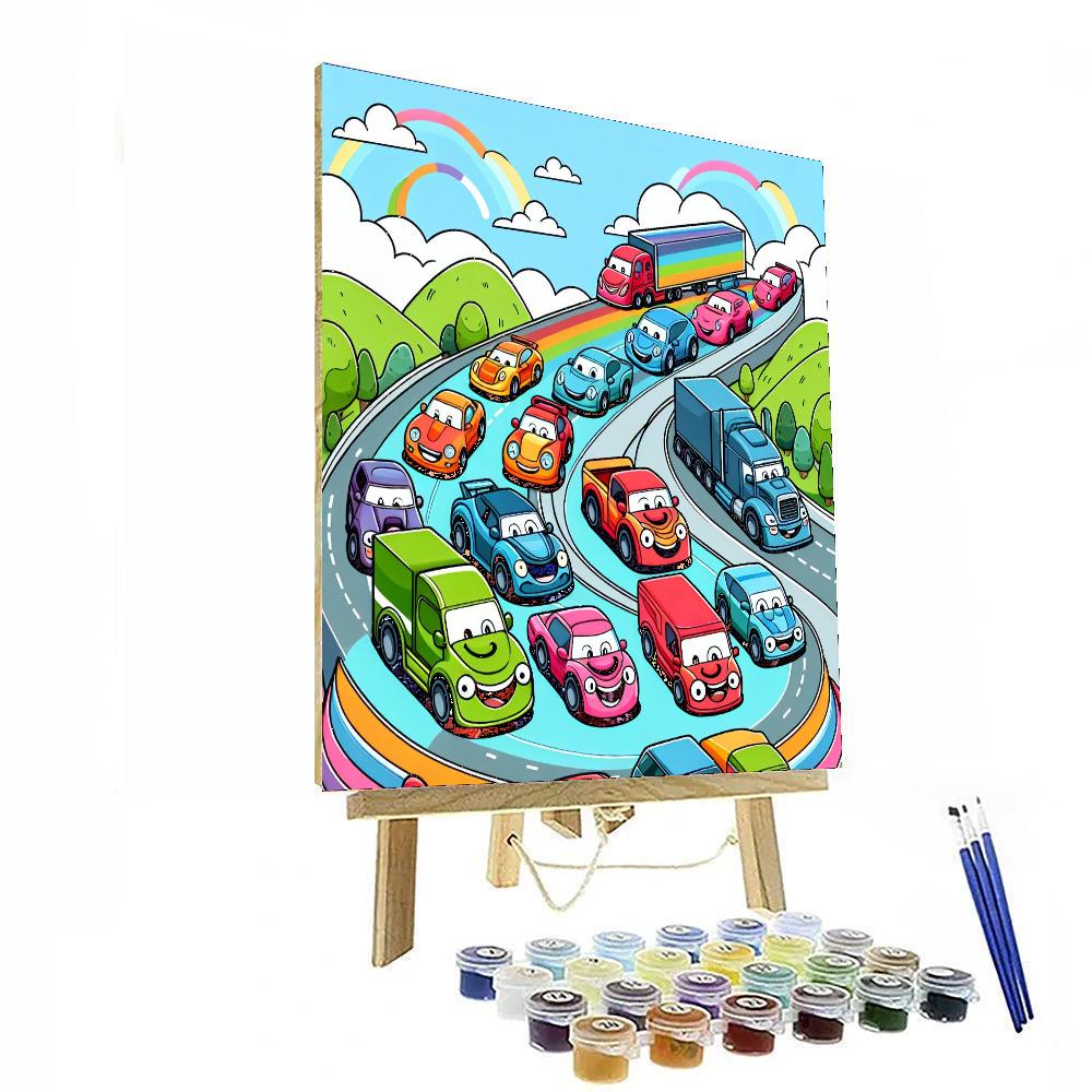 Rocky Road Race Paint By Number