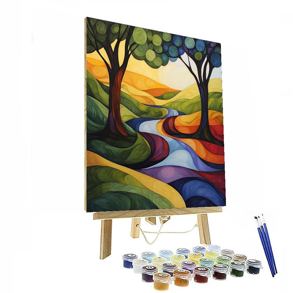 Paul Klee Inspired Curves Of Wonder  Painting Number Kit