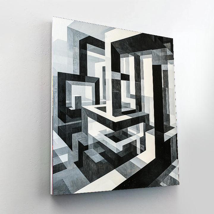 M.C. Escher Inspired Dimensional Explorations  Numbered Painting Kits