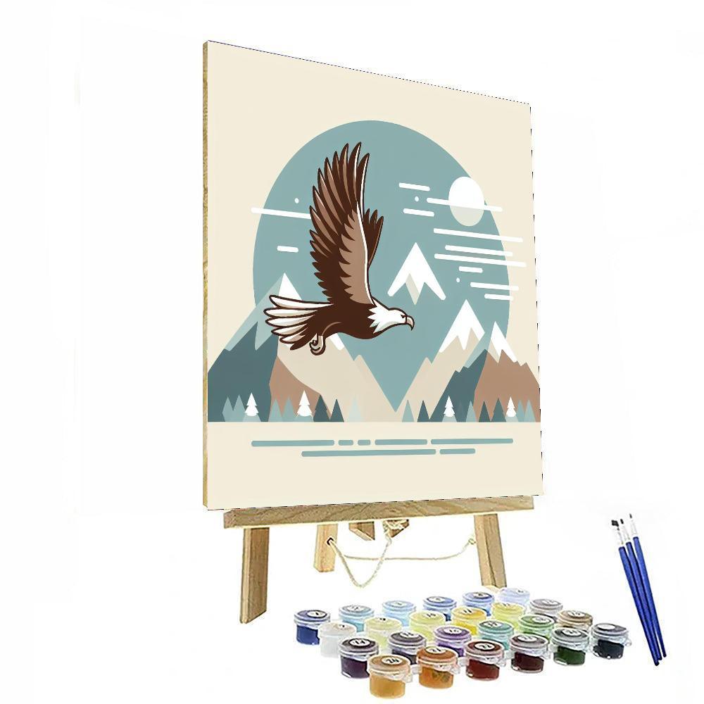Mighty Mountain Eagle Paint By Color