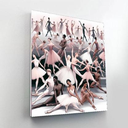 Ballet's Graceful Poise Number Painting