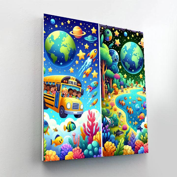 Magic School Bus Number Painting