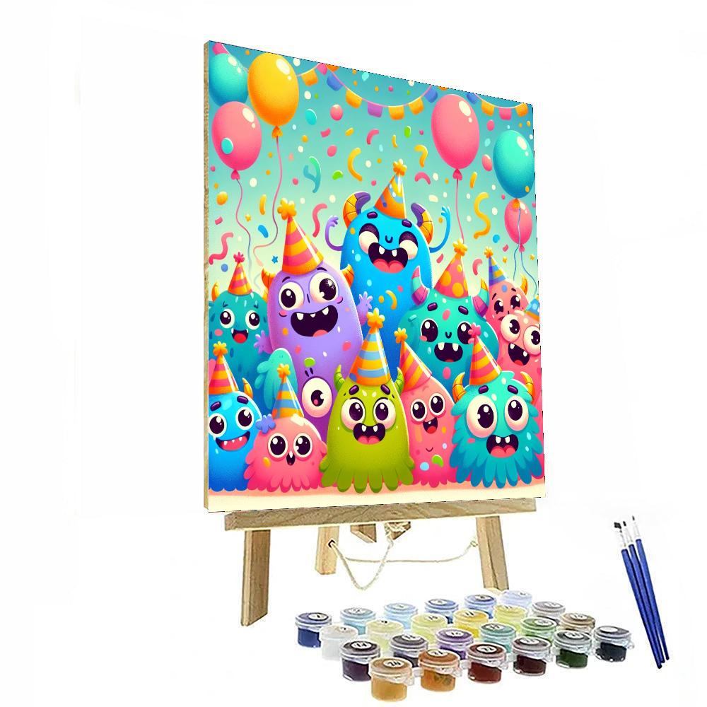 Giggling Party Monsters Numbered Painting Kits