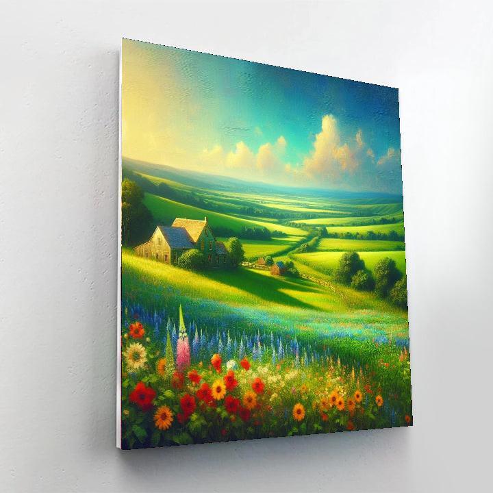 Charming Farmhouse Charm Painting By Numbers Kit