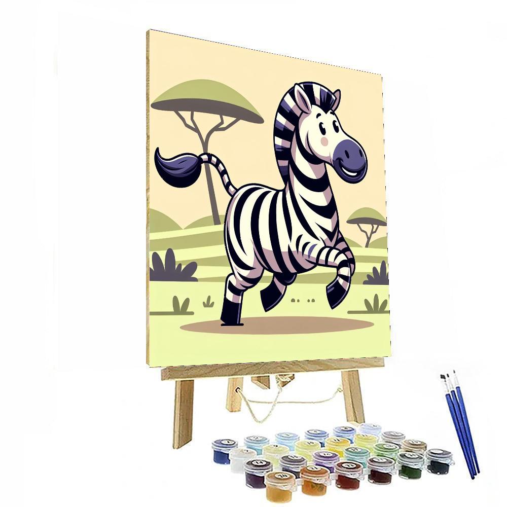Safari Zebra Parade Paint By Number