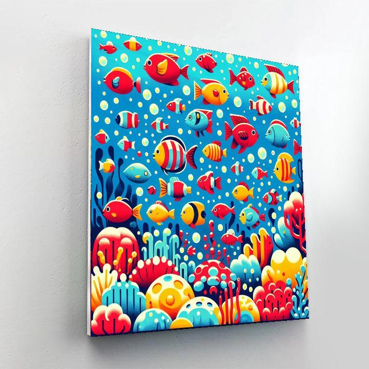 Lively Underwater Adventure Paint By Numbers Art
