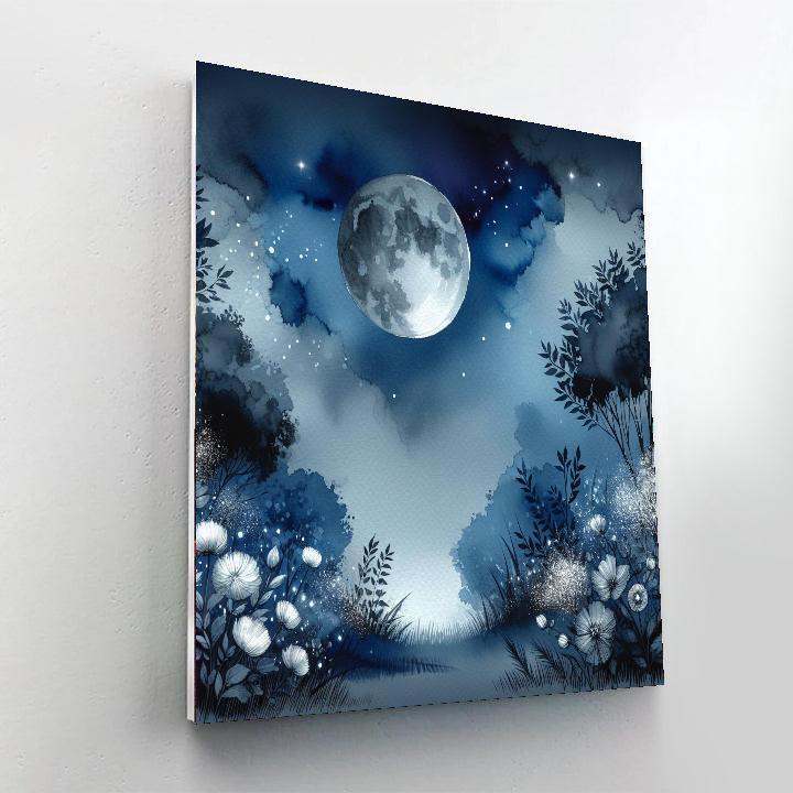 Moonlit Garden Serenade Paint By Numbers Art