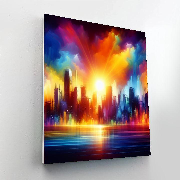 Vibrant Urban Skyline Paint By Numbers